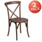 Flash Furniture HERCULES Series Pecan Cross Back Chair, PK2 2-XU-X-PEC-GG - alternate 3