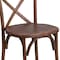 Flash Furniture HERCULES Series Pecan Cross Back Chair, PK2 2-XU-X-PEC-GG - alternate 6