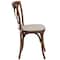 Flash Furniture HERCULES Series Pecan Cross Back Chair with Cushion, PK2 2-XU-X-PEC-NTC-GG - alternate 13