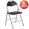 Flash Furniture Black Vinyl Folding Chair, PK2 2-YB-YJ806H-GG - alternate 7