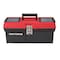 Craftsman Tool Box, Plastic, Black/Red, 16 in W x 8-1/4 in D x 7 in H CMST16901 - alternate 1