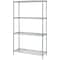 Quantum Storage Systems Wire Shelving Unit, 18"D x 48"W x 72"H, 4 Shelves, Chrome RWR72-1848LD - alternate 2