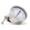 Pic Gauges 2 in Dial, 1/8 in NPT Male Back Location, Stainless Steel Case Material PRO-303D-208D-01 - alternate 2