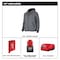 Milwaukee Tool Men's Heated Hoodie Kit, Milwaukee M12(TM), 3 Settings, Up to 8 hrs Time, Zipper Closure, Gray 306G-21S - alternate 10