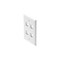 Steren Wall Plate White, Keystone, 4-Cavity 310-204WH - alternate 1