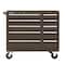 Kennedy K1800 Series Rolling Tool Cabinet, 10 Drawer, Brown, Steel, 39-1/2 in W x 18 in D x 35 in H 310XB - alternate 2