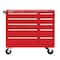 Kennedy K1800 Series Rolling Tool Cabinet, 10 Drawer, Red, Steel, 39-1/2 in W x 18 in D x 35 in H 310XR - alternate 2