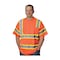Pip Crew Neck Wicking Polyester T-Shirt, Class 3, R3, 100% Polyester Birdseye Mesh, Orange, L 313-CNTSPOR-L - alternate 2