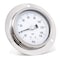 Pic Gauges Gauge, 4", 30/0/150psi, 1/4"LBM, SS, FrtFlang, 4 in Dial, 1/4 in NPT Male Lower Back Location PRO-314D-404CF - alternate 1
