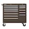 Kennedy K1800 Series Rolling Tool Cabinet, 15 Drawer, Brown, Steel, 39-1/2 in W x 18 in D x 39 in H 315XB - alternate 2