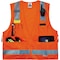 Ergodyne Orange Type R Class 2 Surveyors Vest, 2X, Mesh, Poly, Zipper Closure, 4 Outside Pockets, Orange 8250Z - alternate 6