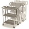 Carlisle Foodservice Fold N Go Cart 15 in x 21 in - Gray, Polyethylene, 350 lb Load Capacity, 3 Shelves, 29-1/2 in L SBC152123 - alternate 8