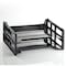 Officemate Letter Tray, Black, Plastic, 13 3/16 in W, 9 1/4 in L, 2 3/4 in H, 9" D, 2 Number of Compartments 21022 - alternate 6