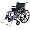 First Voice Wheelchair, 350 lb, 20 In Seat, Silver/Navy MDS806750 - alternate 2