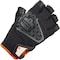 Proflex By Ergodyne Half Finger Mechanics Gloves, Leather Palm, L, Black 860 - alternate 2