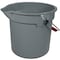 Rubbermaid Commercial 3 1/2 gal Round Bucket, 11-1/4 in H, 12 in Dia, Gray, Plastic FG261400GRAY - alternate 5