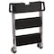 Carlisle Foodservice Fold N Go Cart 15 in x 21 in - Black, Polyethylene, 350 lb Load Capacity, 3 Shelves, 29-1/2 in L SBC152103 - alternate 7