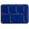 Carlisle Foodservice Right-Hand 6-Comp Tray, 14"x10", Blu, PK24 P614R14 - alternate 1
