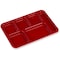 Carlisle Foodservice Right-Hand Compartment Tray, Red, PK24 614R05 - alternate 4