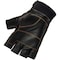 Proflex By Ergodyne Half Finger Mechanics Impact Gloves, Genuine Leather Palm, XL, Black 901 - alternate 2