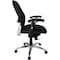 Flash Furniture Contemporary Chair Mid-Back Exec Mesh Chair, Black, Adjustable Arms, 17-3/4" to 21" Height, Mesh LF-W42-GG - alternate 8