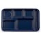 Carlisle Foodservice Rt Hand 6-Comp Melamine Tray, Dk Blu, PK12 4398250 - alternate 2