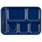 Carlisle Foodservice Right Hand 6 Comp Tray, Dark Blue, PK12 4398850 - alternate 2