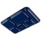 Carlisle Foodservice Right Hand 6 Comp Tray, Dark Blue, PK12 4398850 - alternate 1