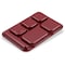 Carlisle Foodservice Right Hand 6 Comp Tray, Cranberry, PK12 4398885 - alternate 1