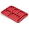Carlisle Foodservice Right Hand 6 Comp Tray, Red, PK12 4398805 - alternate 4