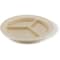 Carlisle Foodservice Melamine 3-Compt Deep Plate, 9", Tan, PK24 4351625 - alternate 2