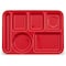 Carlisle Foodservice Lt Hand Hvy Wt, 6-Comp Tray, Red, PK12 4398005 - alternate 3