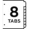 Avery Avery Big Tab Write & Erase Durable Plastic Dividers 16371, 8 White Tabs, 1 Set 7278216371 - alternate 3