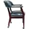 Boss Ivy League Executive Chair, Blue Back, 24 in W 26" L 31" H, Fixed, Vinyl Seat B9545-BE - alternate 7