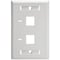 Tripp Lite Keystone Face Plate, 2-Port Dual Outlet N042-001-WH - alternate 5