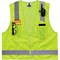 Ergodyne Lime Type R Class 2 Economy Surveyors Ve, Polyester, Polyester Mesh, Zipper Closure, Lime 8249Z - alternate 10