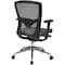 Office Star Desk Chair Desk Chair, Adjustable Arms, 17-3/4" to 21-1/4" Height, Fabric, Black 511342AL - alternate 3