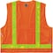 Ergodyne Orange Type R Class 2 Hi-Gloss Surveyors, Poly, Mesh, Zipper Closure, 4 Outside Pockets, Orange 8250ZHG - alternate 3