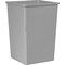 Rubbermaid Commercial Slim Jim 35 gal Square Slim-Profile Plastic Can, Gray, None, LLDPE, 19 1/2 in 59JM13 - alternate 2