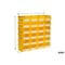 Triton Products Storage Bin, Plastic, Yellow, 3 in H, 4 1/8 in W, 5 3/8 in L 3-210Y - alternate 3