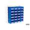 Triton Products Hang & Stack Storage Bin, Polypropylene, Blue, 3 in H, 4.125  in W, 7 3/8 in L, 1 CT 3-220B - alternate 2