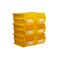 Triton Products Storage Bin, Polypropylene, Yellow, 7 in H, 8.25  in W, 1 CT 3-240Y - alternate 1