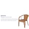 Flash Furniture Brown Rattan Patio Chair with Dark Red Frame, PK3 3-SDA-AD632009D-1-GG - alternate 3