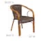 Flash Furniture Dark Brown Rattan Patio Chair with Red Frame, PK3 3-SDA-AD632009D-2-GG - alternate 3