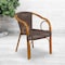 Flash Furniture Dark Brown Rattan Patio Chair with Red Frame, PK3 3-SDA-AD632009D-2-GG - alternate 1