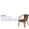 Flash Furniture Dark Brown Rattan Patio Chair with Red Frame, PK3 3-SDA-AD632009D-2-GG - alternate 2