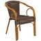 Flash Furniture Dark Brown Rattan Patio Chair with Red Frame, PK3 3-SDA-AD632009D-2-GG - alternate 7