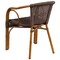 Flash Furniture Dark Brown Rattan Patio Chair with Red Frame, PK3 3-SDA-AD632009D-2-GG - alternate 8
