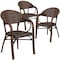 Flash Furniture Cocoa Rattan Patio Chair w/ Bamboo-Aluminum Frame, PK3 3-SDA-AD642003R-1-GG - alternate 6