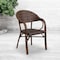 Flash Furniture Cocoa Rattan Patio Chair w/ Bamboo-Aluminum Frame, PK3 3-SDA-AD642003R-1-GG - alternate 1